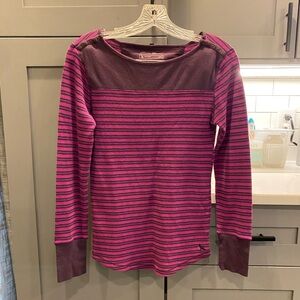 Eddie Bauer thermal shirt, purple, size S